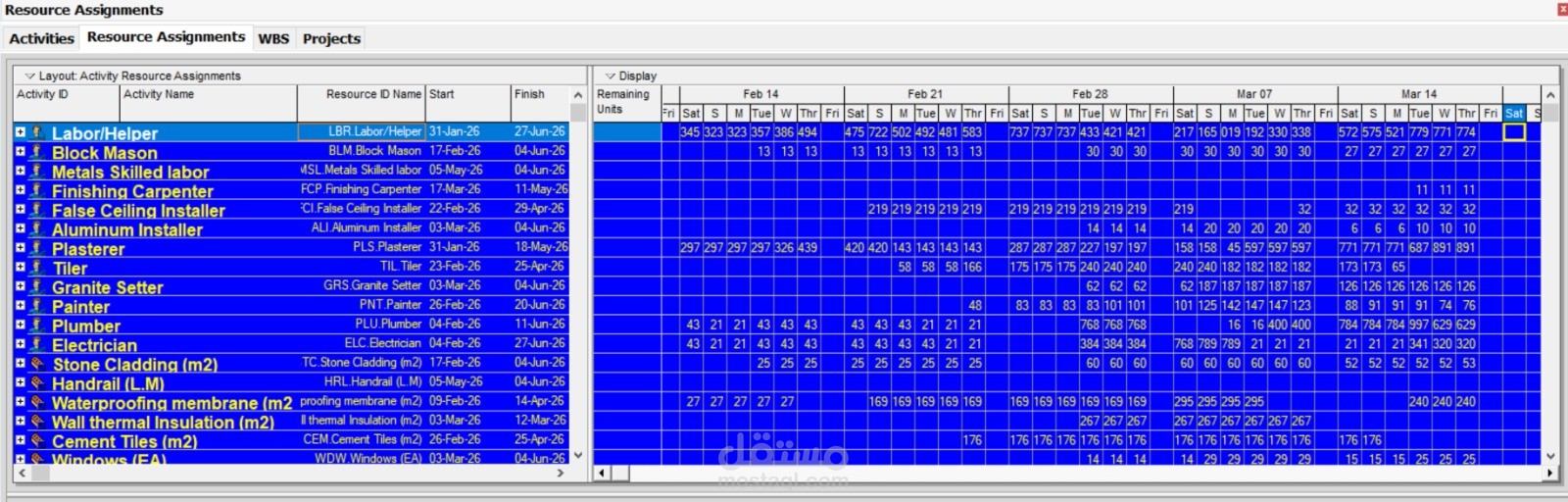 Project Planning & Cash Flow Control Engineer