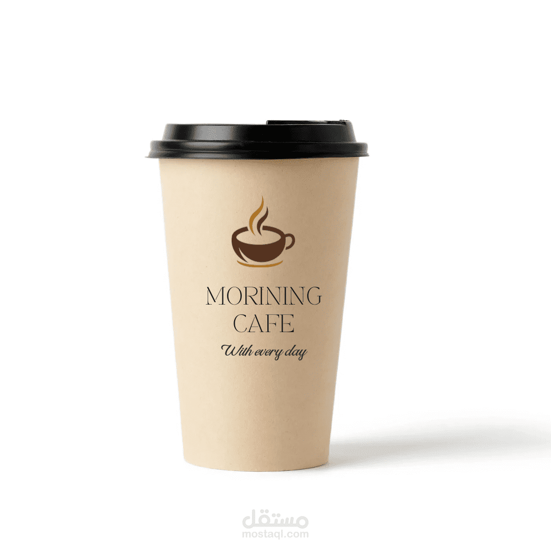 ابتكار بوستر اعلاني وشكل كوب  يتم تقديمه للعملاء في كافيه براند