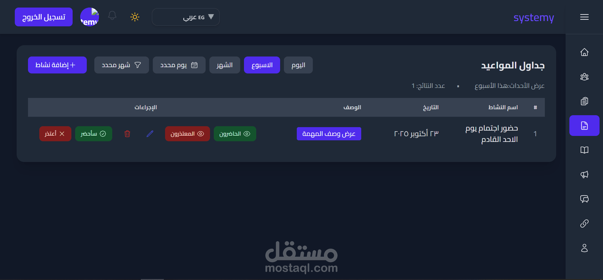 بناء منصة سيستمى بالكامل لإدارة جميع الانشطة التجارية