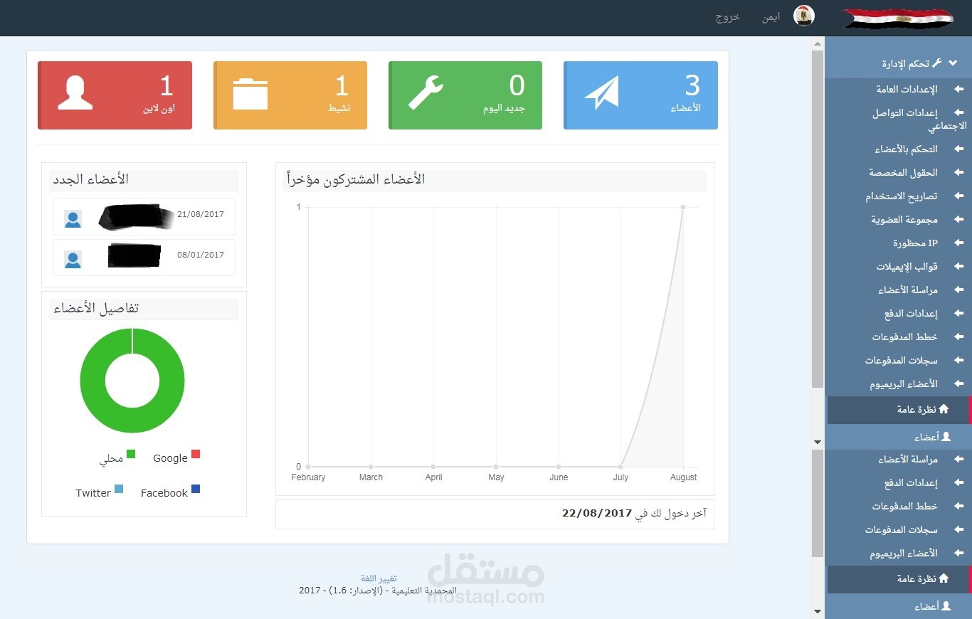 نظام تجارة إلكتروني - متجر Online - خطط شراء وبيع - لوحة تحكم إدارة المستخدمين - نظام المدفوعات - الحسابات