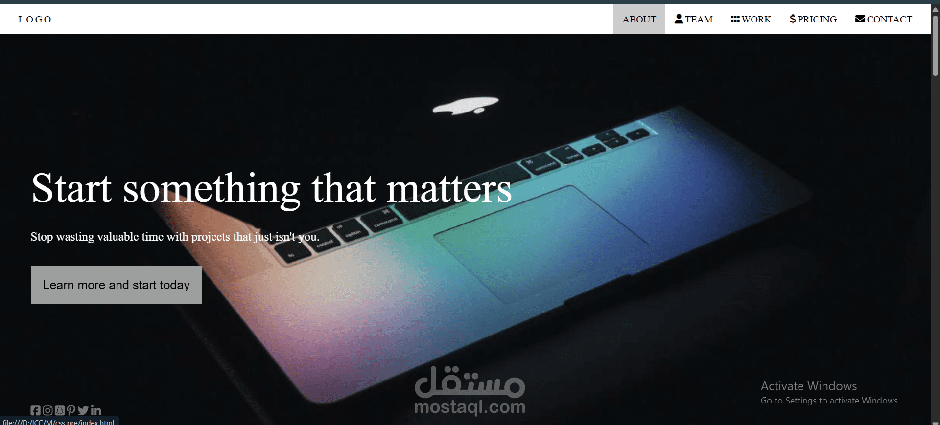 صفحة هبوط لموقع أجهزة الكترونية