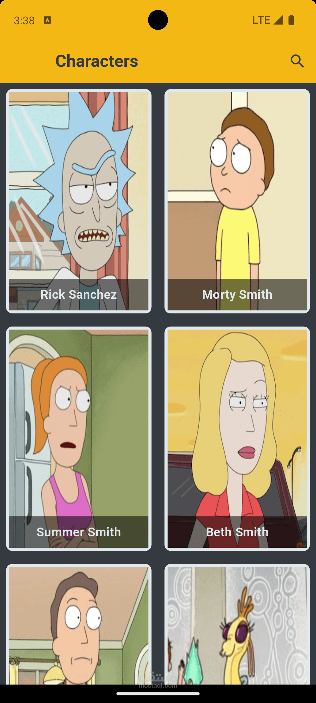 Rick and Morty Characters Explorer App