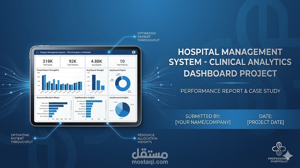 تحليل بيانات نظام إدارة المستشفيات (Hospital Management System) باستخدام Power BI