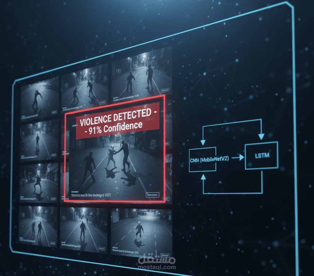 نظام ذكي لكشف العنف في الفيديوهات لحظياً