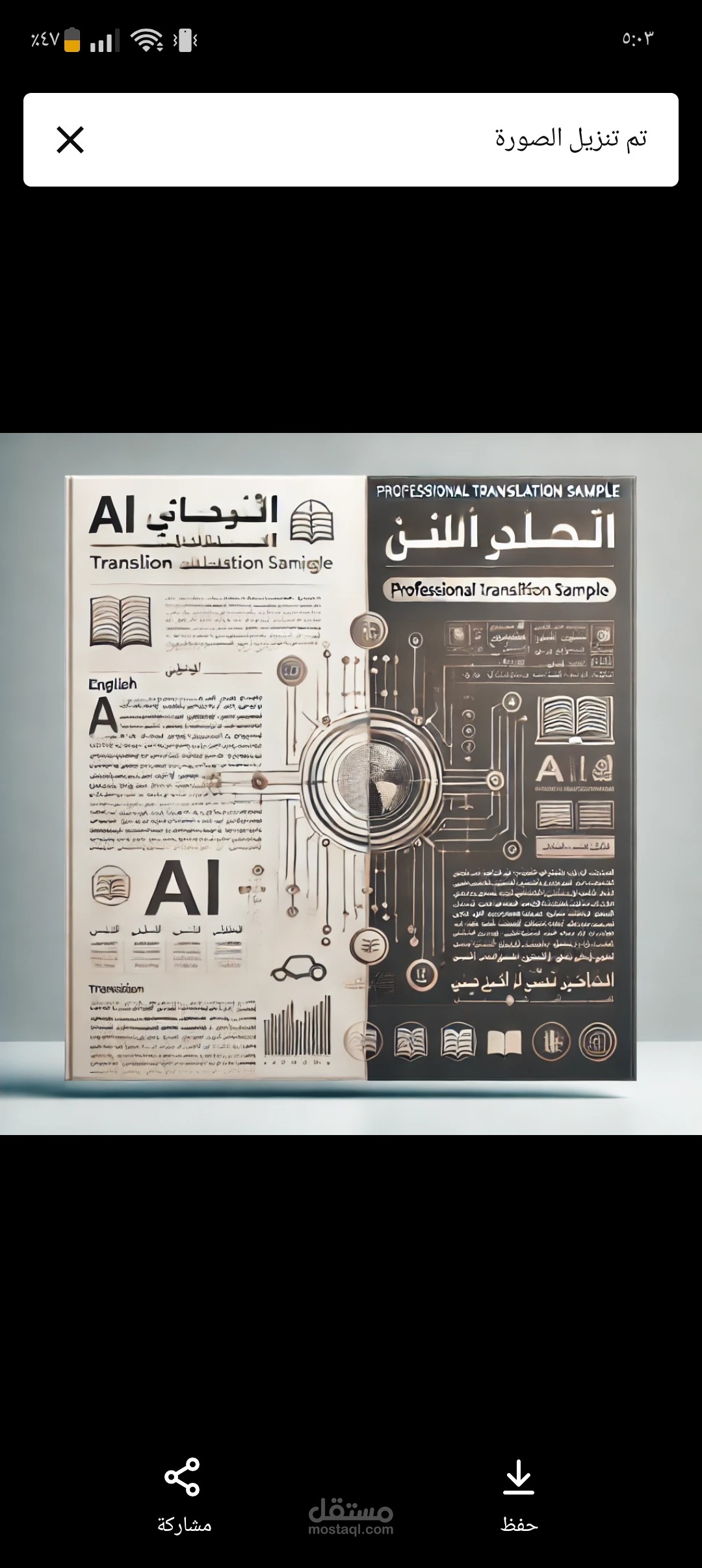 ترجمة مقال تقني من الإنجليزية إلى العربية  أهمية الذكاء الاصطناعي في تطوير الأعمال.