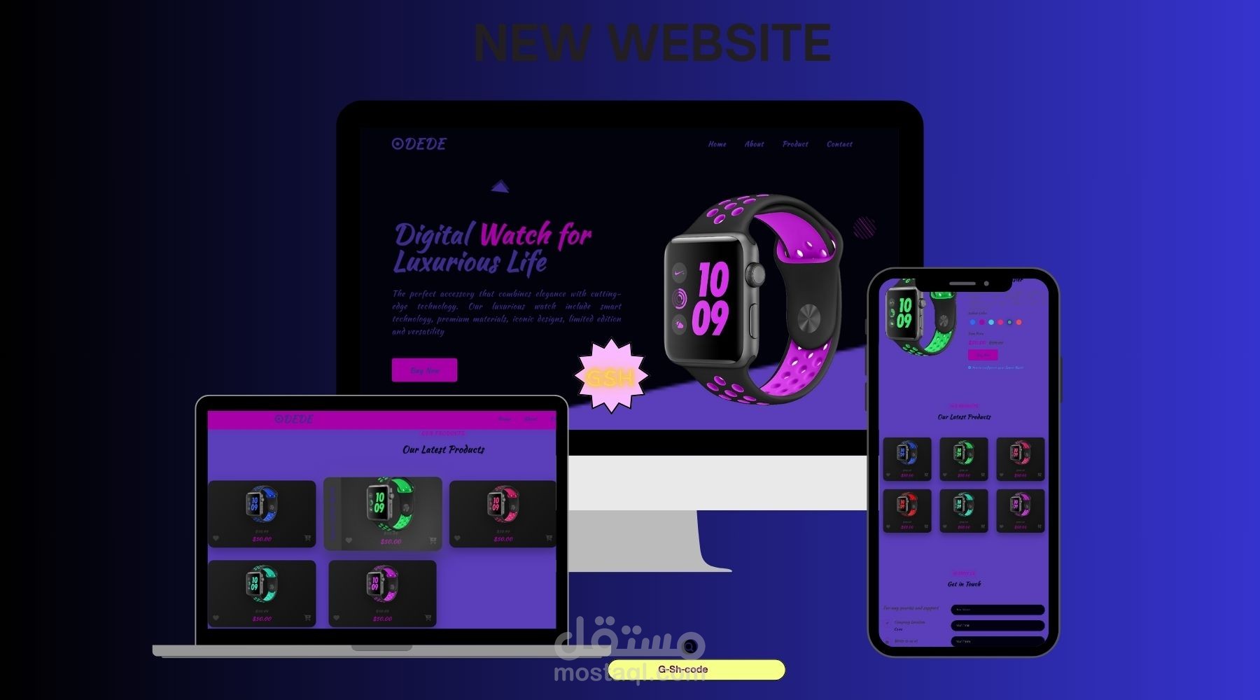 تصميم واجهات ويب احترافية بتجربة مستخدم فريدة وعصرية