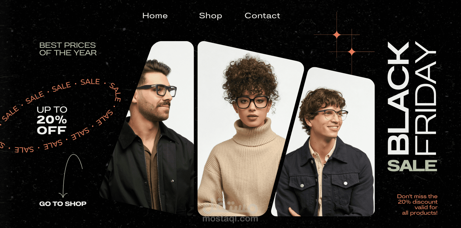 تصميم ترويجي لمتجر "Vision Secrète" - ديناميكية بصرية لموسم "الجمعة السوداء".