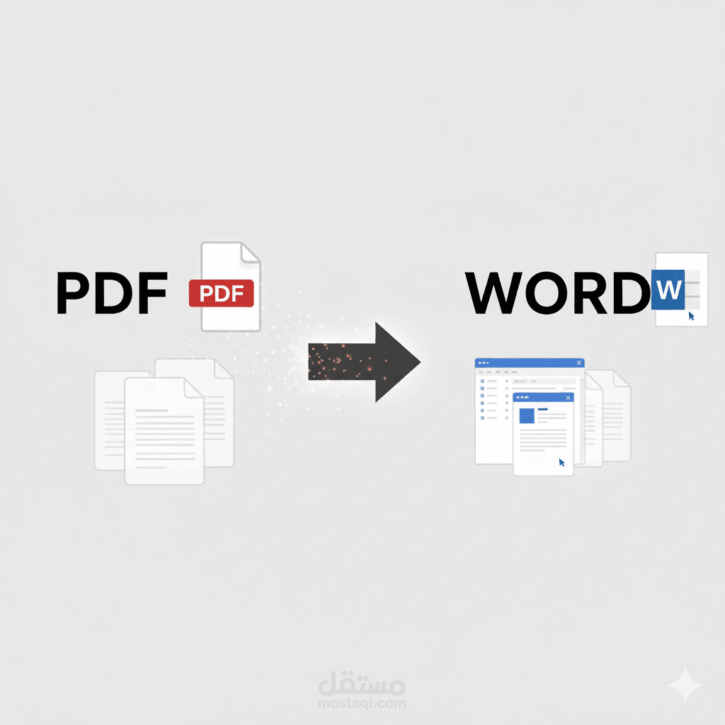 خدمة تحويل احترافي من Word  إلى PDF بجودة ودقة عالية