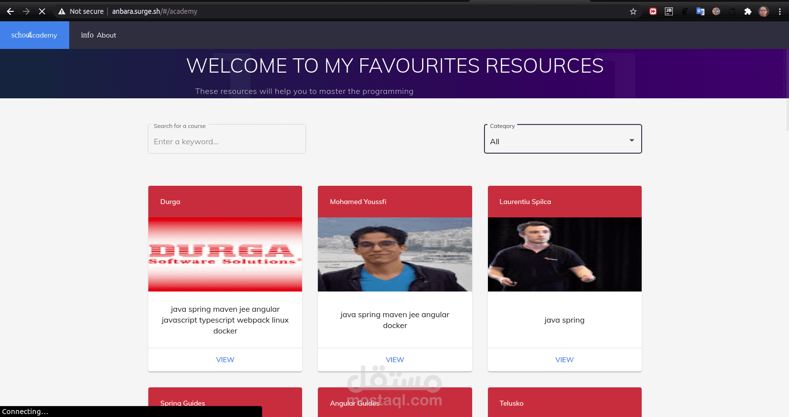تطبيق ويب angular لافضل مصادر تعلم البرمجة