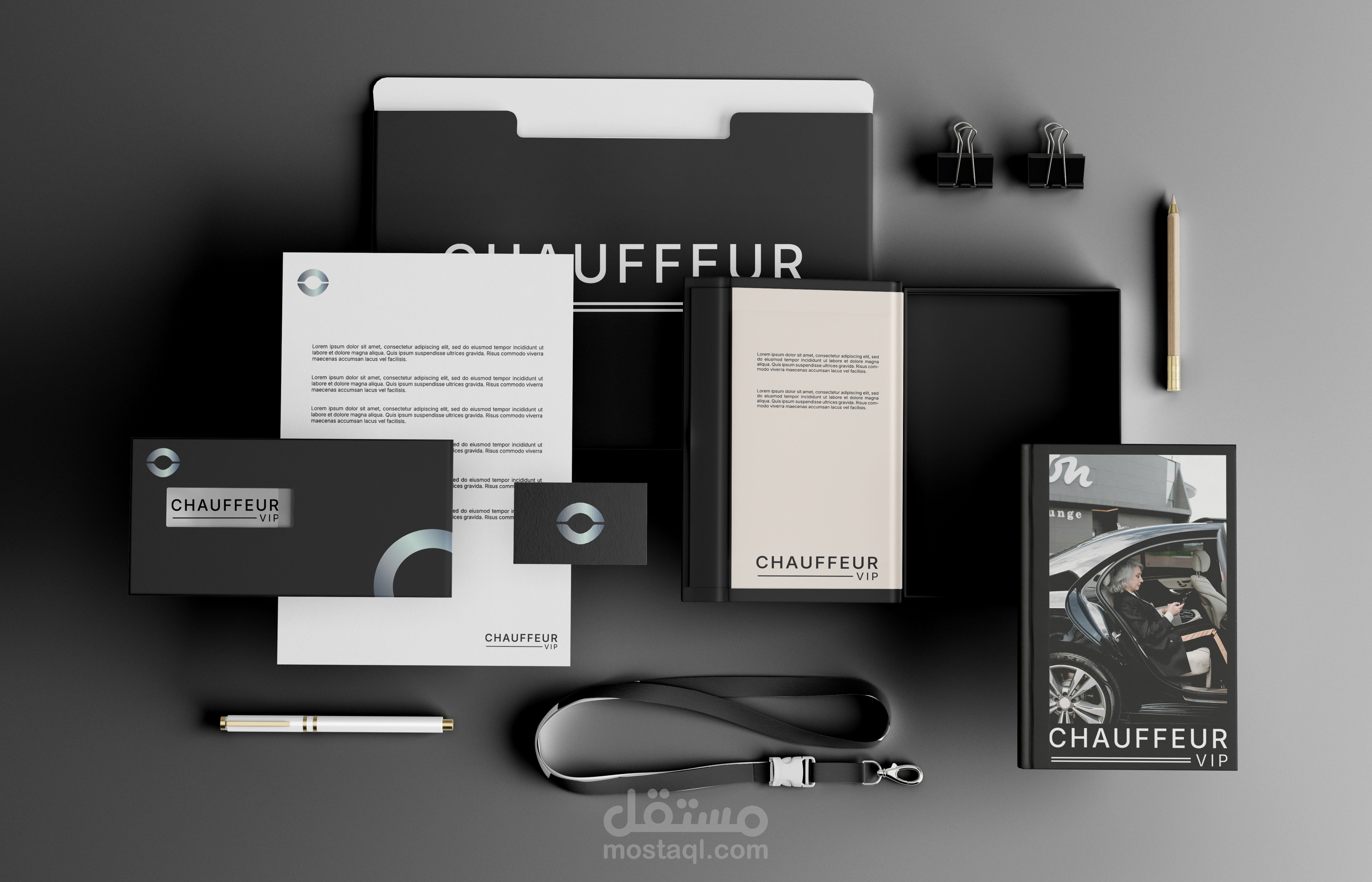 هوية بصرية لمكتب يقدم خدمة شوفير