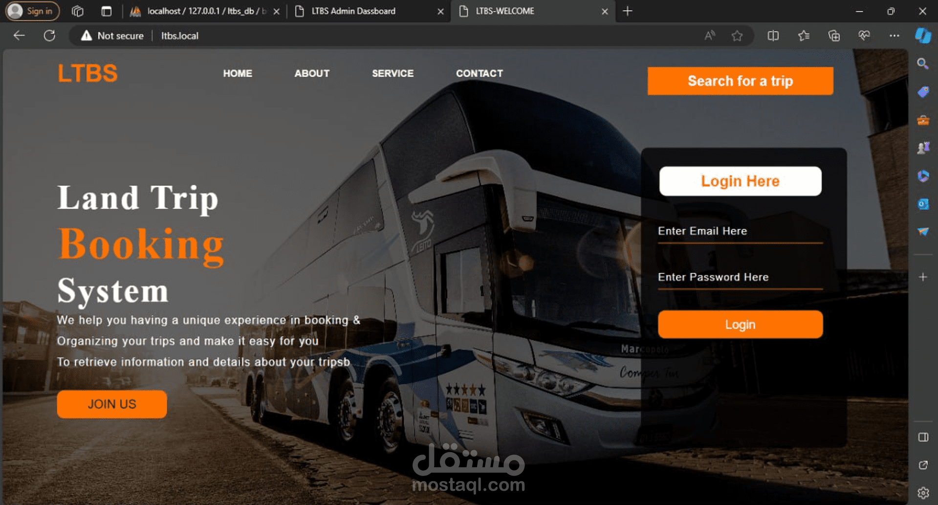 Land Booking Trip System  /  نظام حجز رحلات نقل بري سياحي