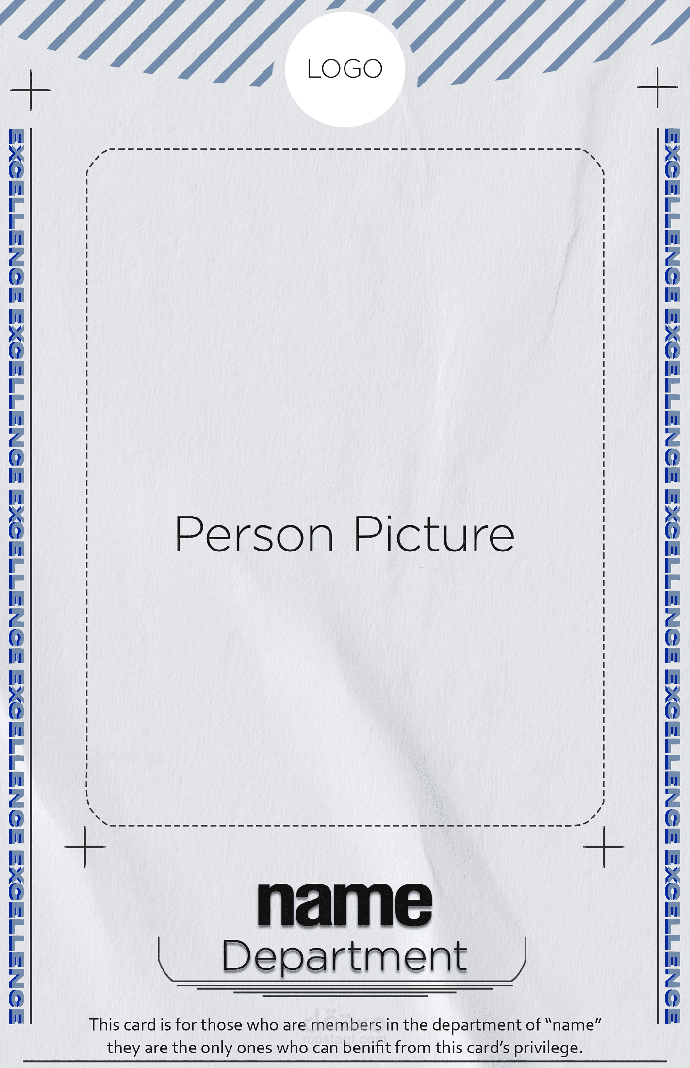 Badge template for the club members of "excellence"