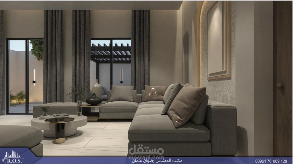 تصميم داخلي لفيلا سكنية في السعودية