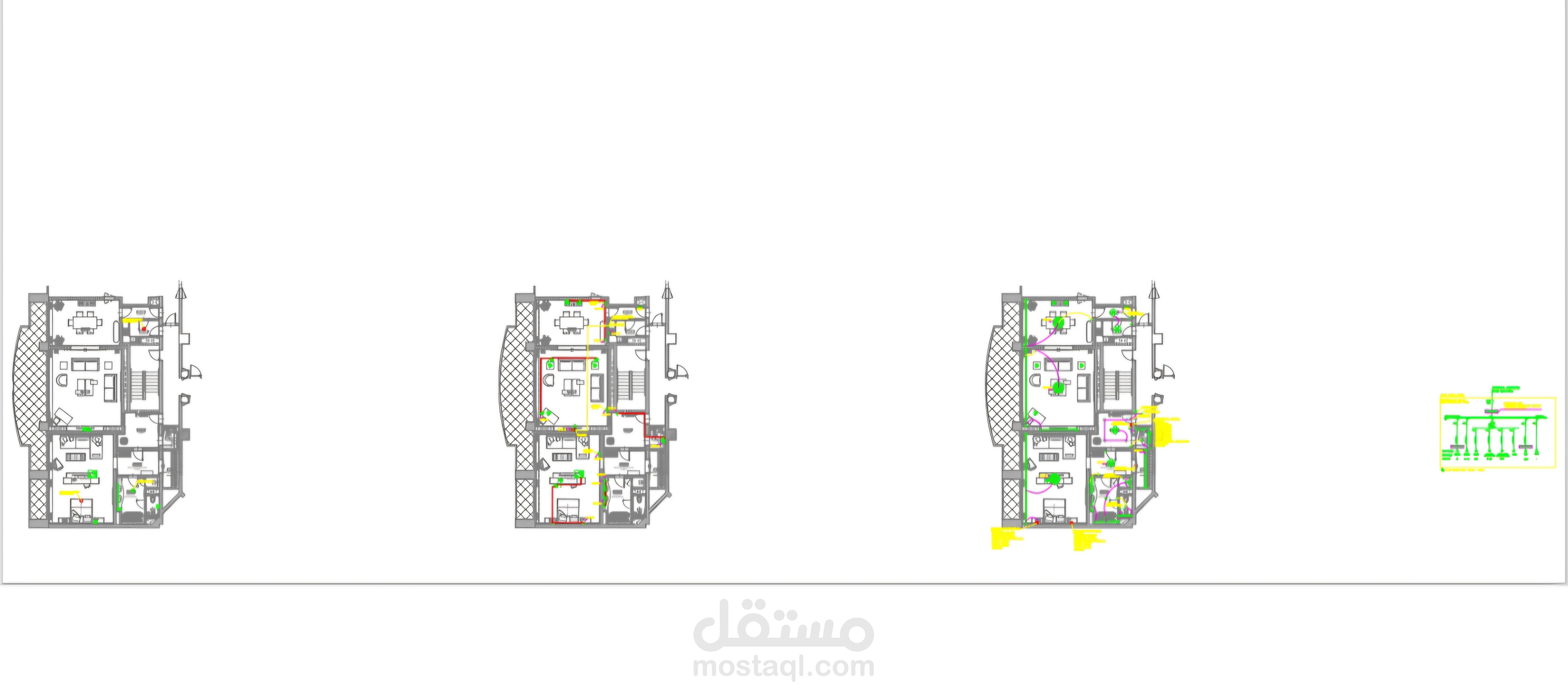 Electrical works for hotel room