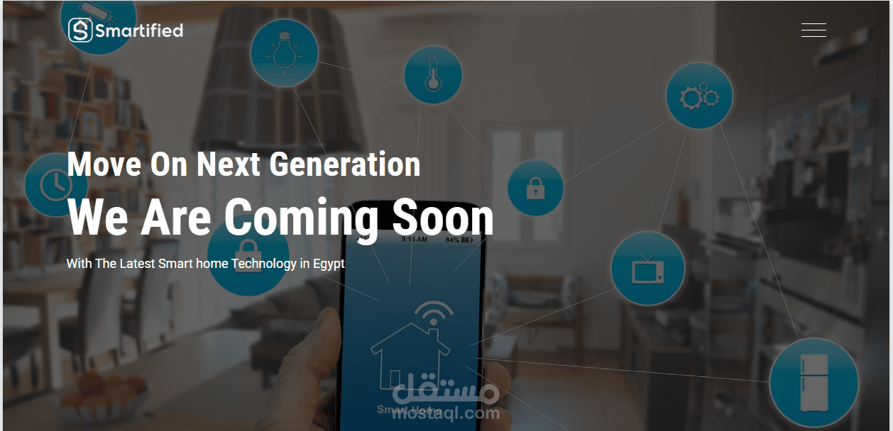 تصميم موقع اليكتروني كامل لشركة سمارت هوم