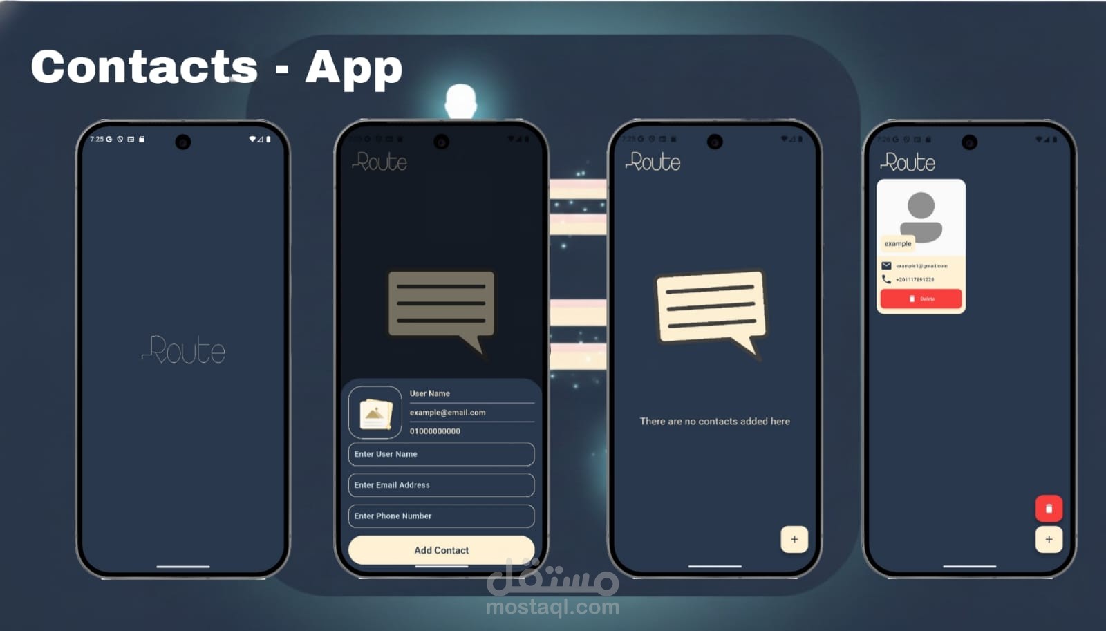 Contacts App – تطبيق إدارة جهات الاتصال باستخدام Flutter & Firebase