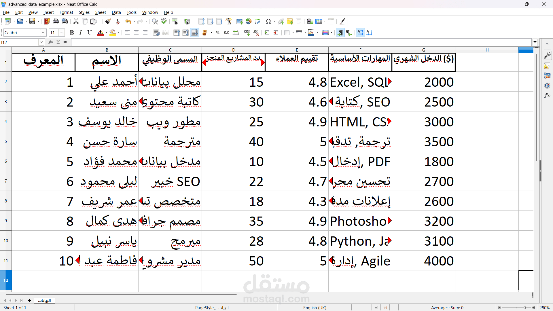تحليل البيانات وإنشاء التقارير الاحترافية باستخدام Microsoft Excel