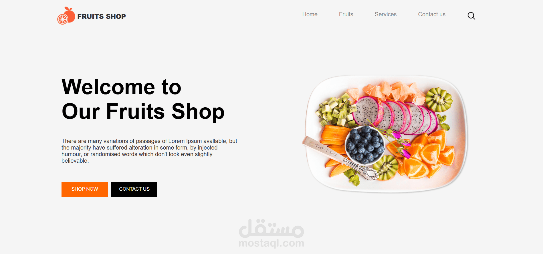 Fruit Shop Website – HTML & CSS