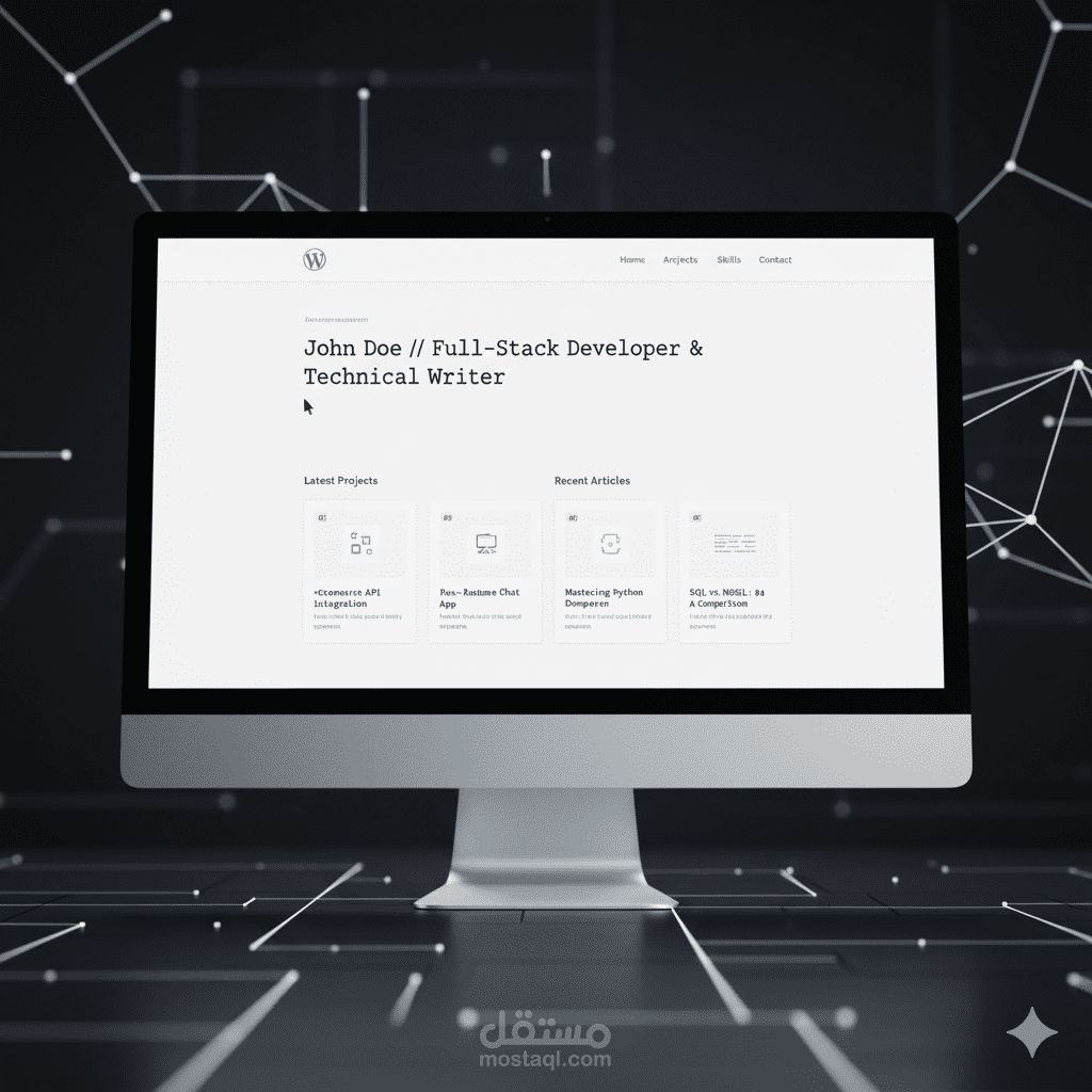 تصميم portfolio باستخدام wordpress