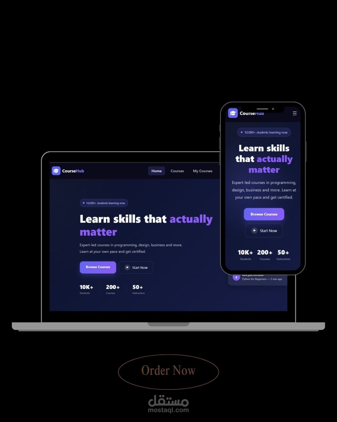 Online Course Platform  (Node.js + Express + MongoDB+React.js)