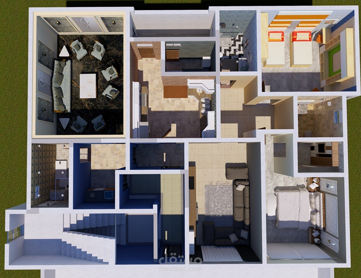 مقترح تصميم شقة  لدور ملحق علوي