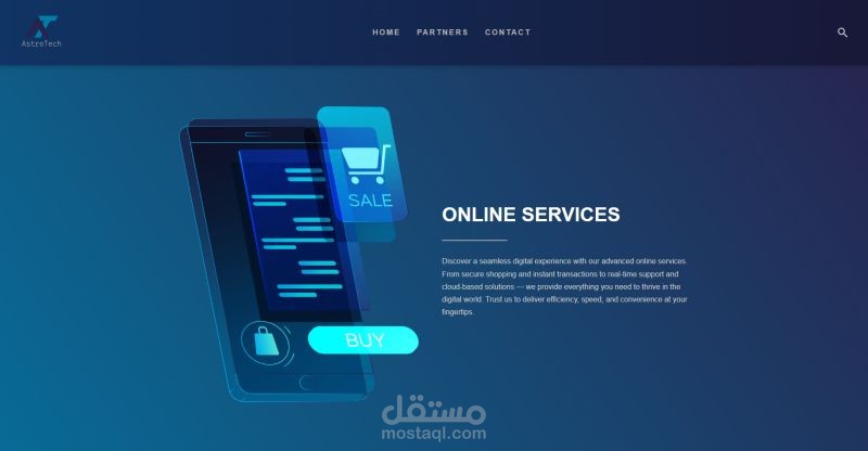 صفحة هبوط احترافية - AstroTech