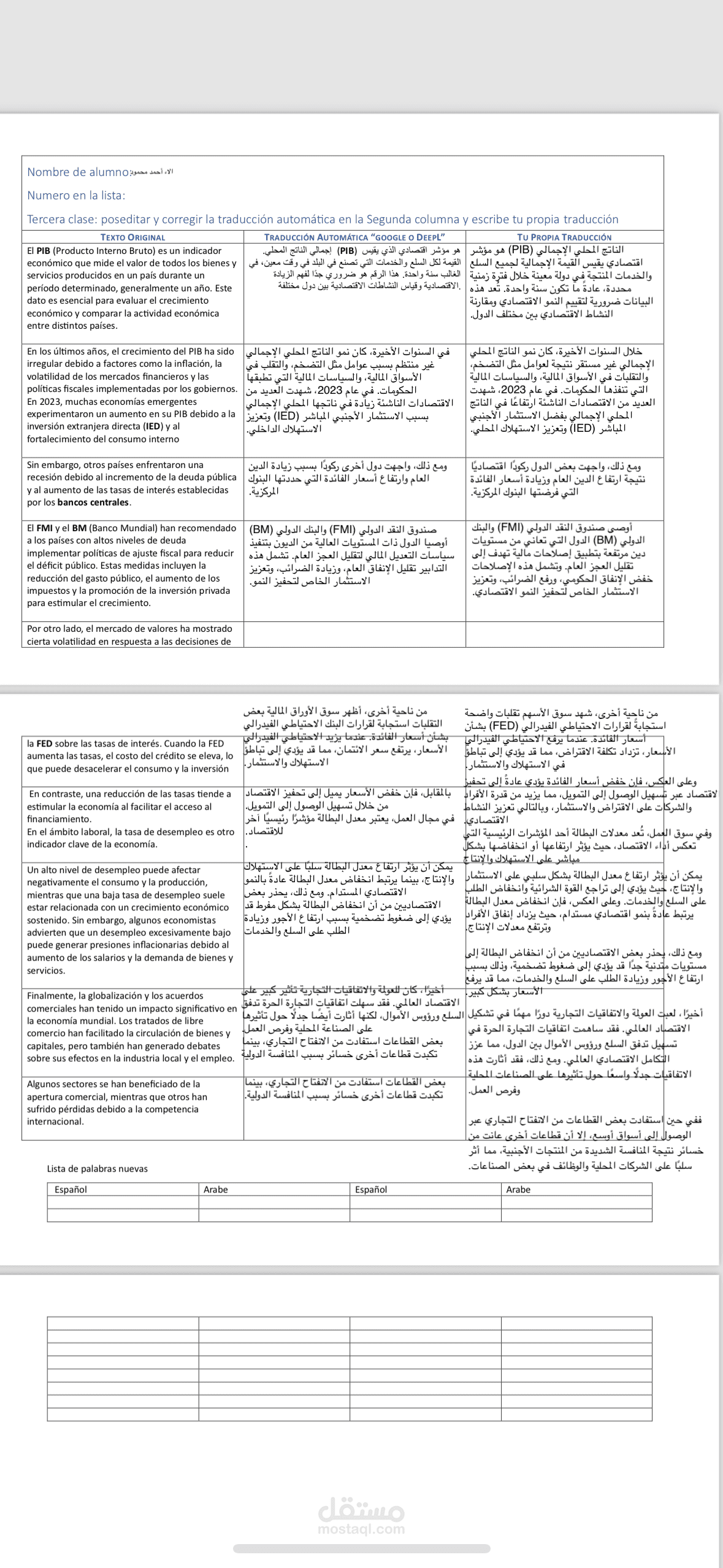 ترجمه اقتصاديه