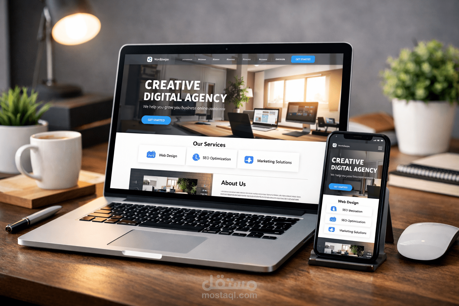 تصميم وتطوير موقع إلكتروني احترافي باستخدام ووردبريس