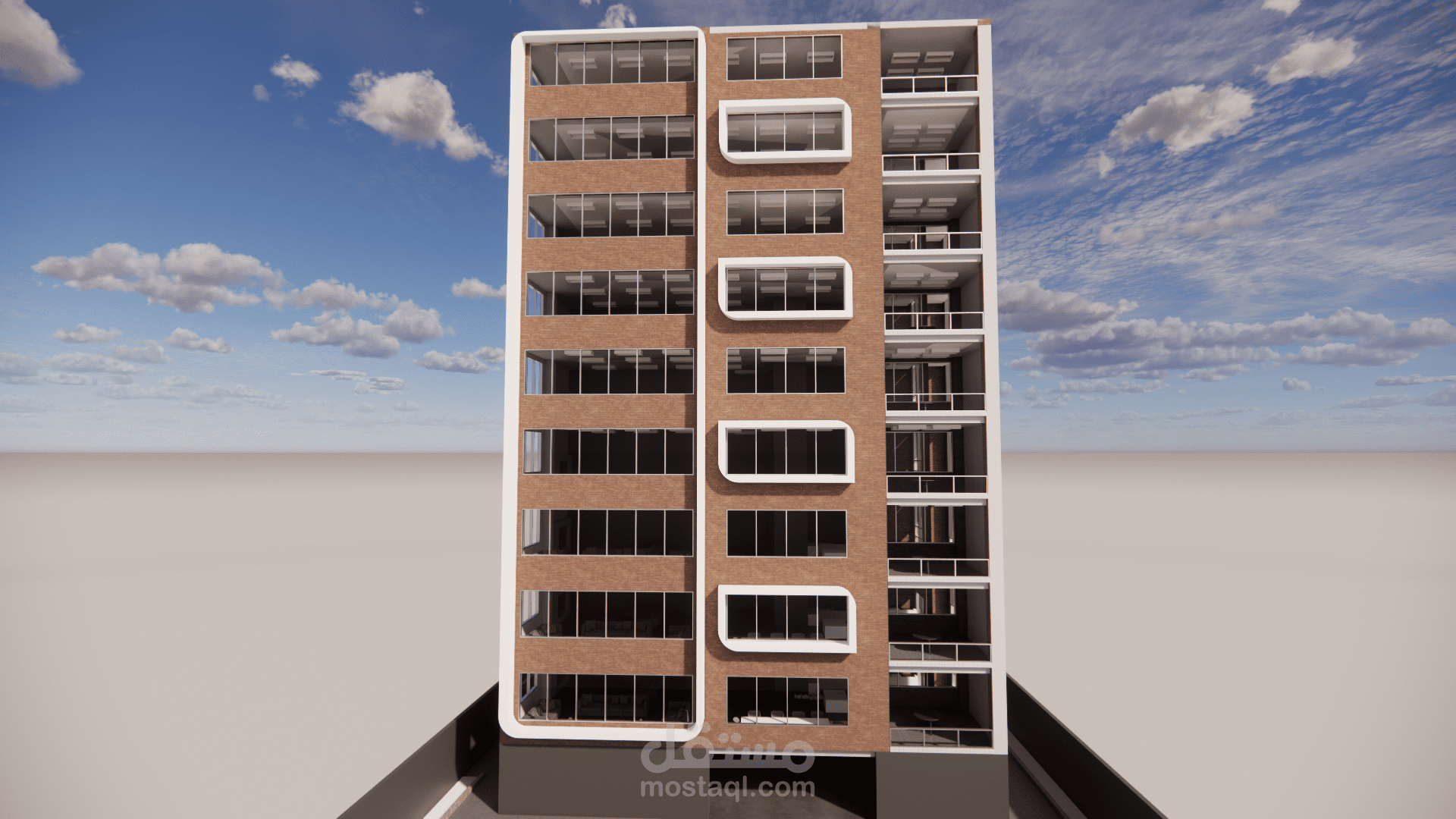 شقة خطة الهندسة المعمارية السكنية و ۱۰طوابق