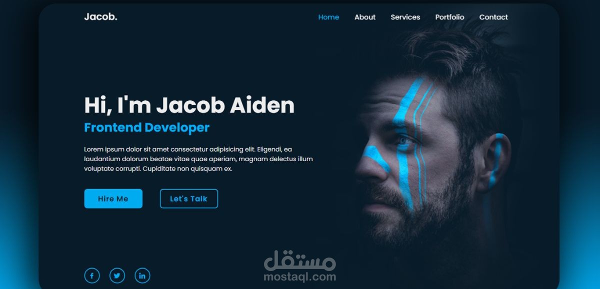 إنشاء صفحة هبوط متجاوبة وجذابة بـ HTML, CSS, Bootstrap, JS