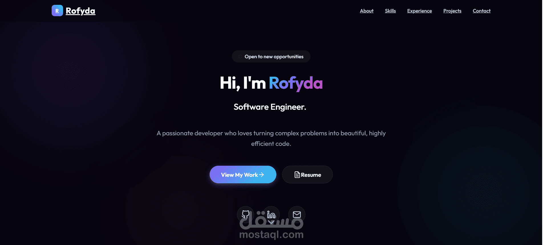 الموقع الشخصي ومعرض الأعمال المتكامل (Personal Portfolio)