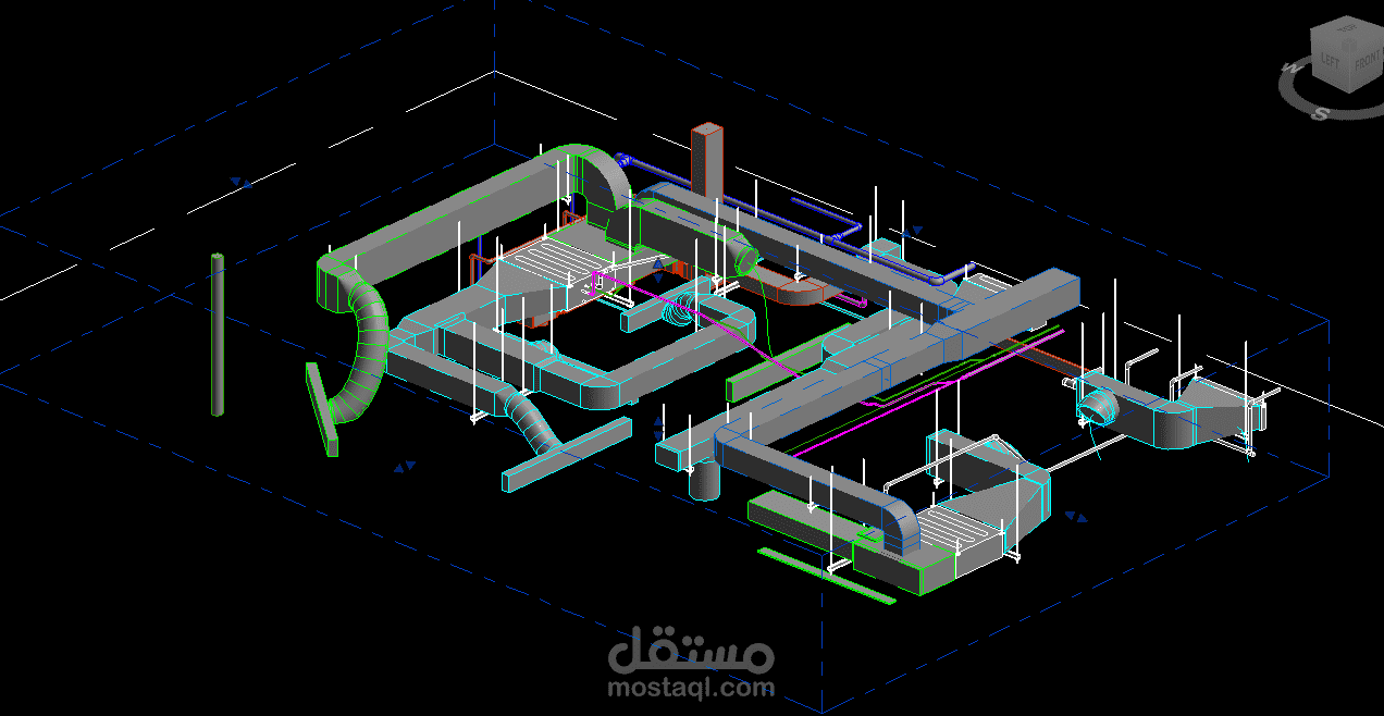 عمل تصميمات لأعمال الميكانيكا (تكييف-حريق-صحى) باستخدام برنامج الريفيت