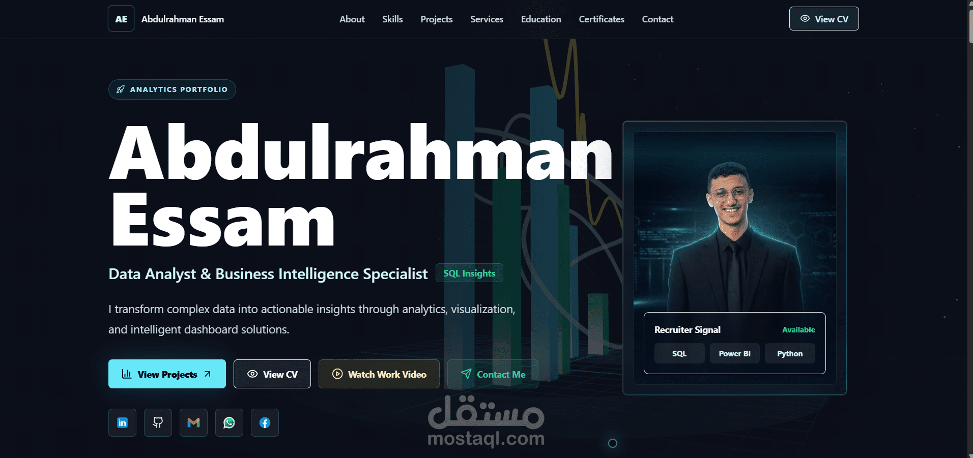 تصميم معرض أعمال (Portfolio)