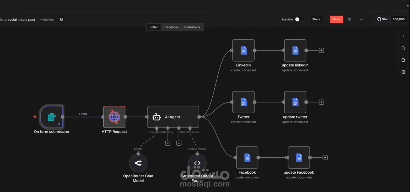 بناء موظف ذكي بالذكاء الاصطناعي n8n AI Agents لتوفير وقتك