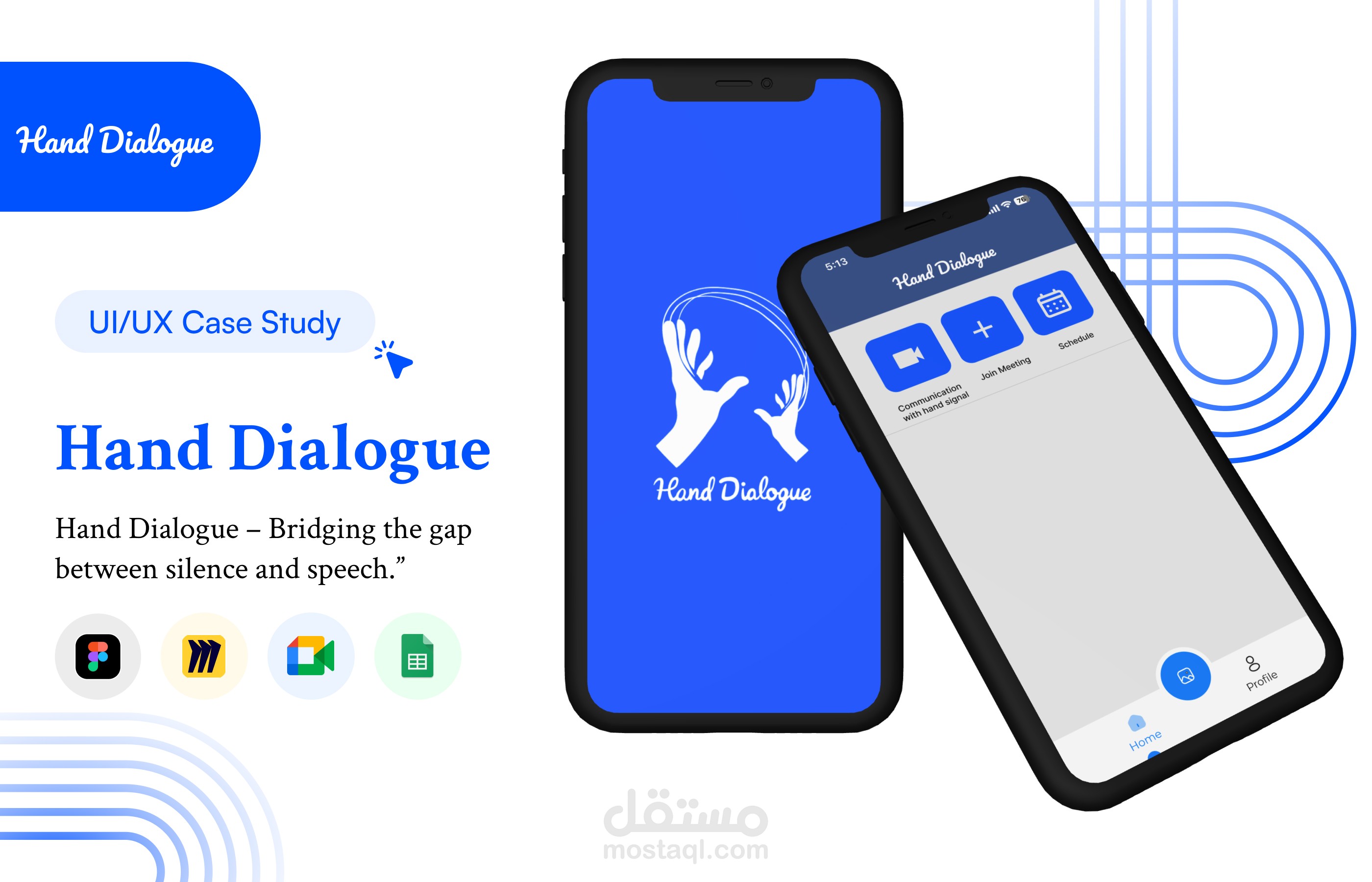 تطبيق Hand Dialogue – تصميم واجهة وتجربة مستخدم (UI/UX)