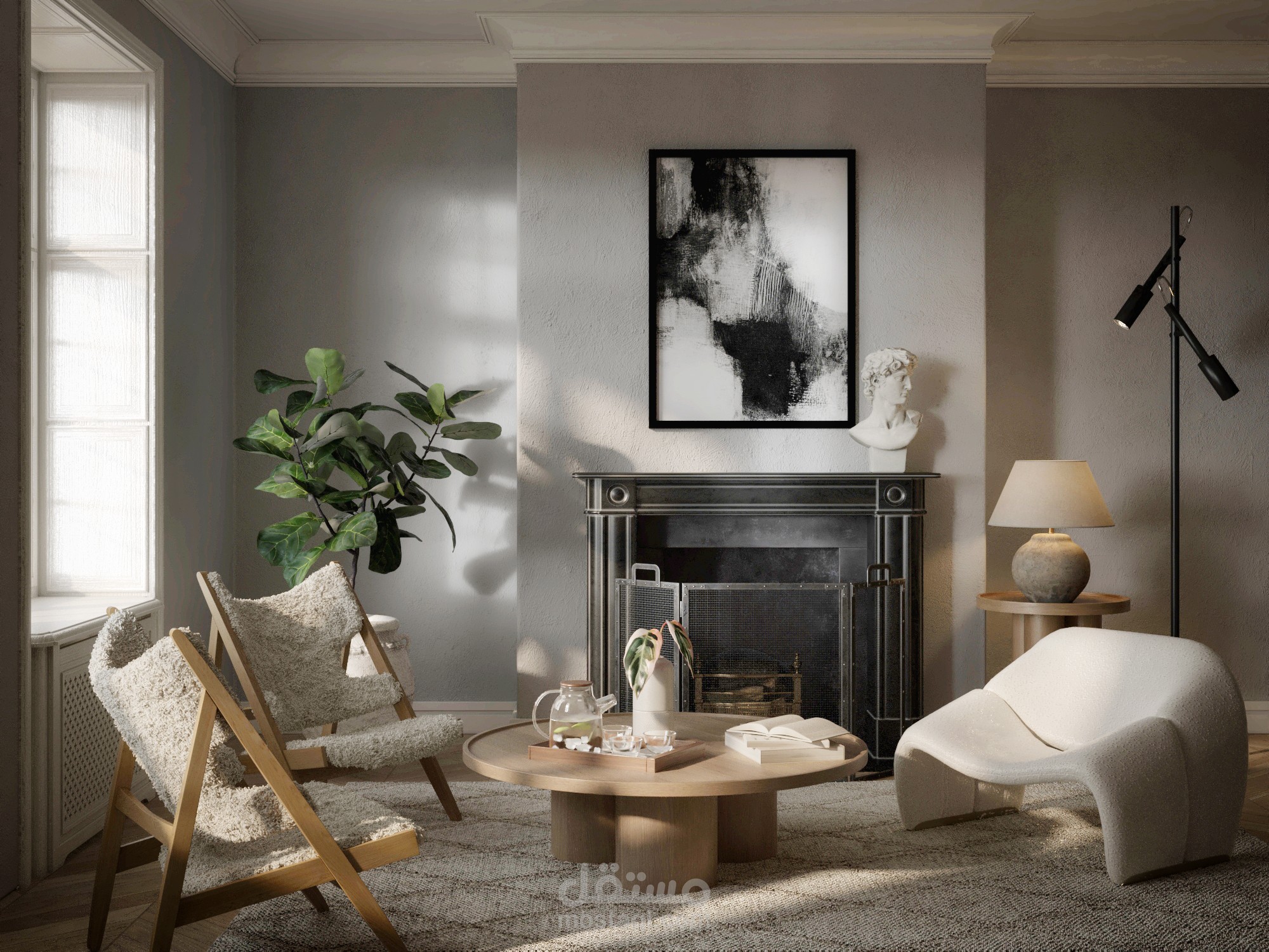 تصميم داخلي للفيلا - النمذجة ثلاثية الأبعاد والتصيير       /villa interior design 3d modeling and rendering