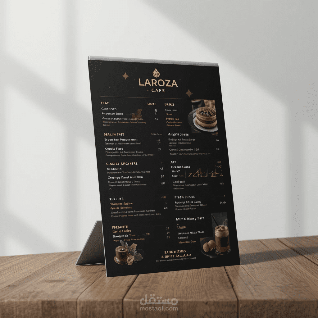 صوره منيو لي كافي LAROZA
