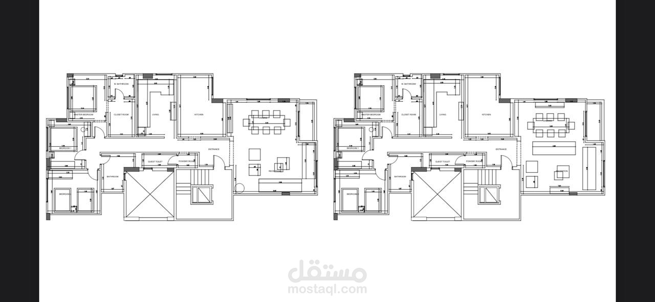 تصميم شقة باستخدام اوتوكاد