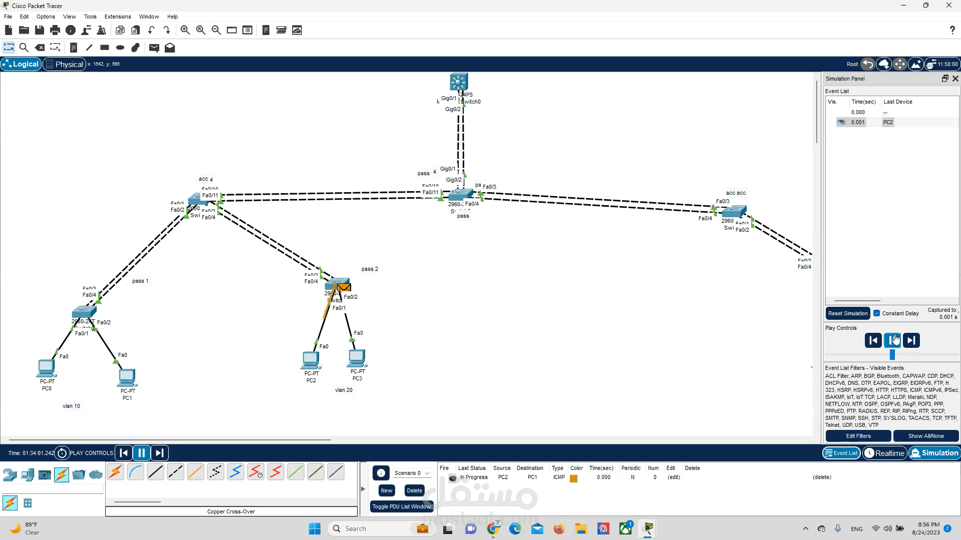 محاكاة وتصميم الشبكات باستخدام Cisco Packet Tracer