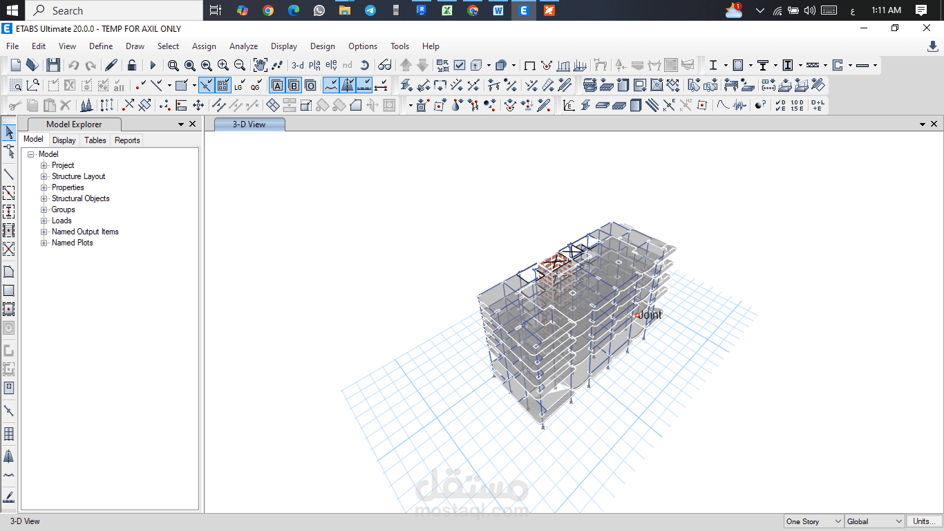 "Structural Design for 7-Storey Residential Building using ETABS"
