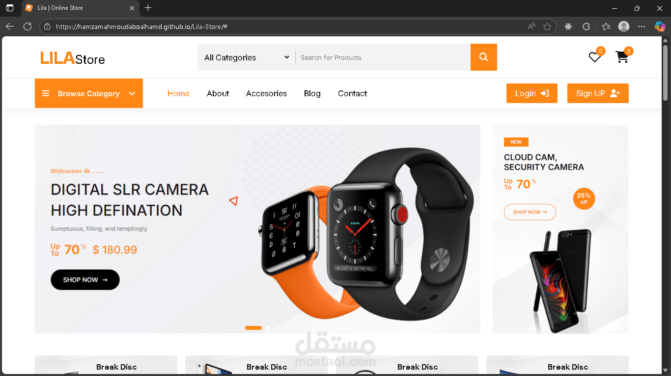 Lila Store – Dynamic E-Commerce Frontend (HTML, CSS, JavaScript)