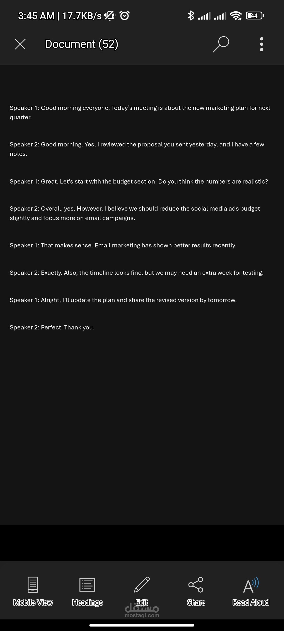 Audio Transcription Sample – English