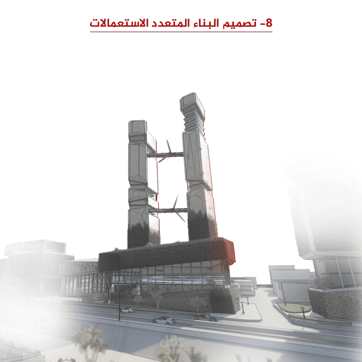 تصميم برج متعدد الاستعمالات