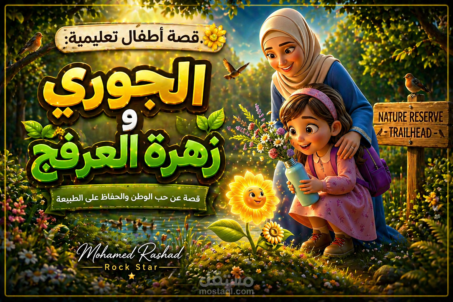 قصة أطفال تعليمية: الجوري وزهرة العرفج | كتابة قصص احترافية قابلة للتحويل لفيديو