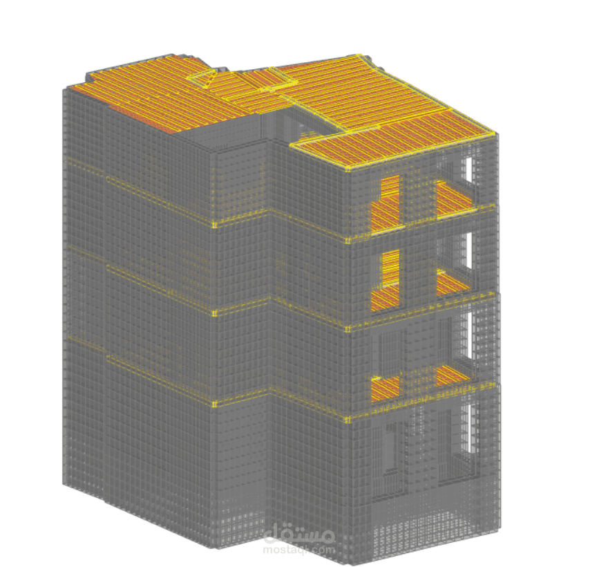 تصميم قطاعات خشبية طبقا للكود الاوروبى وعمل تشيك على حوائط الحجر الموجودة