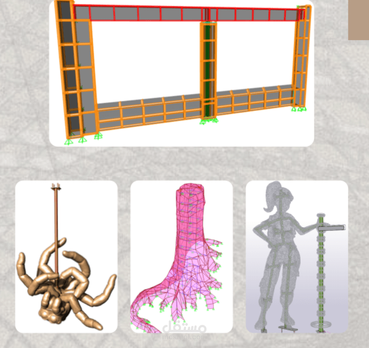 تصميم مجسمات و Sub systems تحمل تغطيات باشكال مختلفة فى AL HAMRA exit 10 بالمملكة