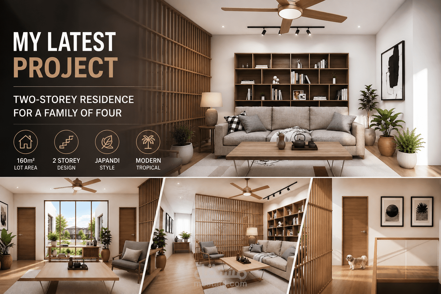 تصميم منزل سكني حديث بطابقين | Modern Two-Storey Residence