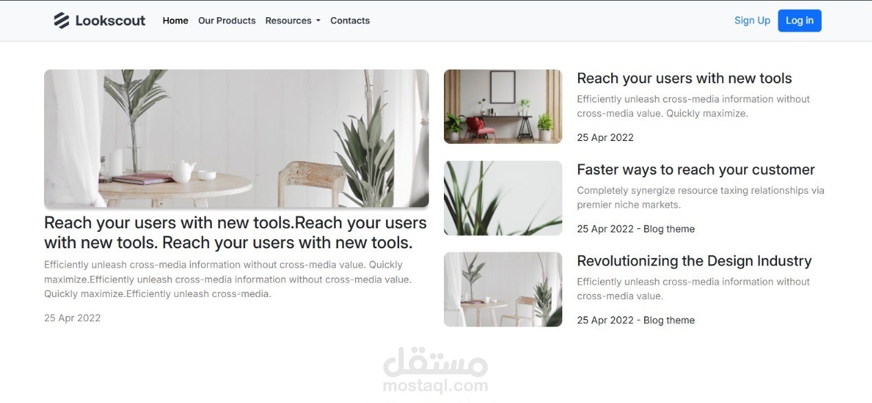 صفحة هبوط (landing page) باستخدام html Css boostrap متوافقه مع كل الشاشات بشكل جذاب وكود نظيف ومنظم سهل التعديل عليه