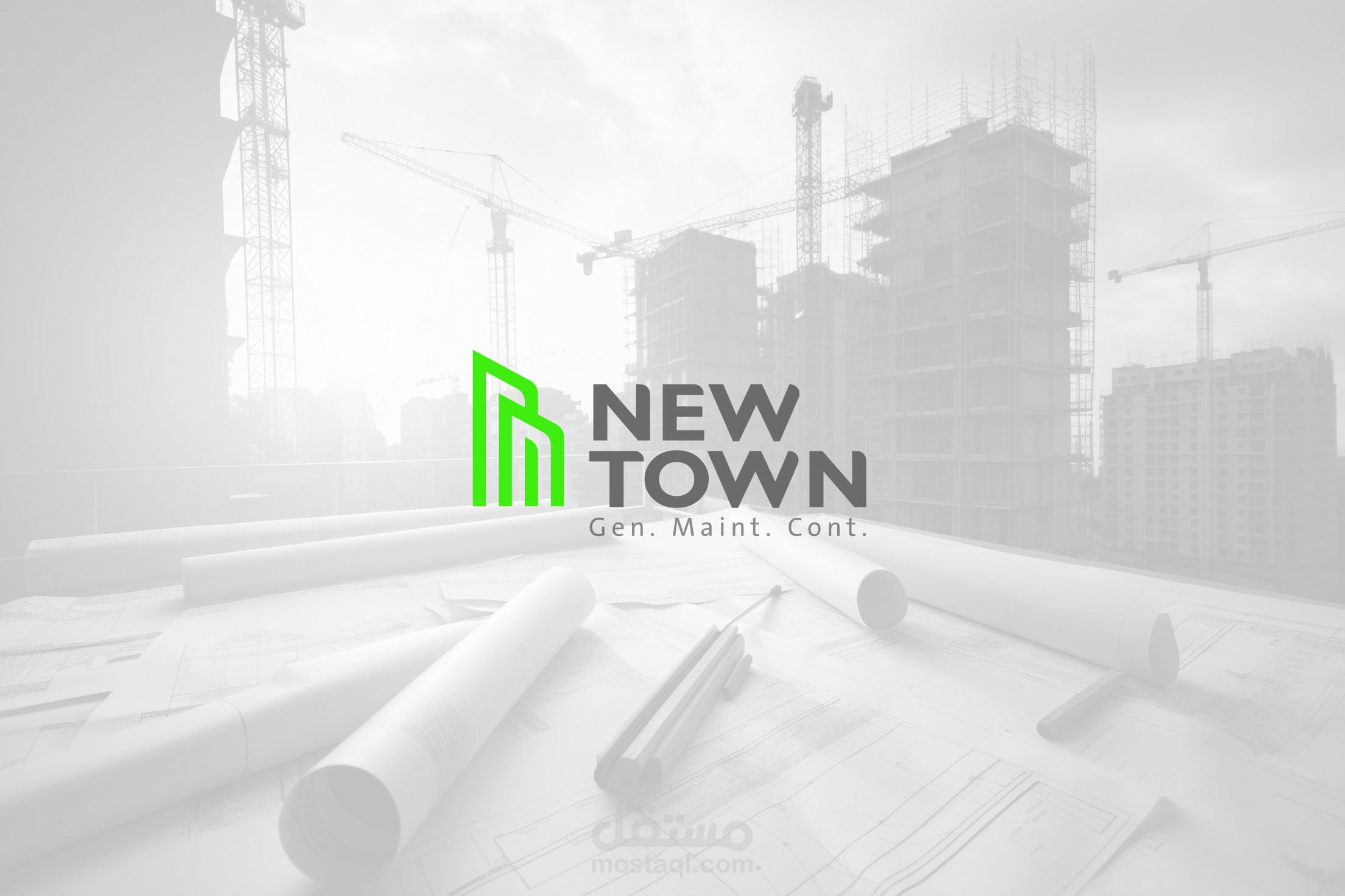 هوية بصرية لشركة مقاولات "NEW TOWN"