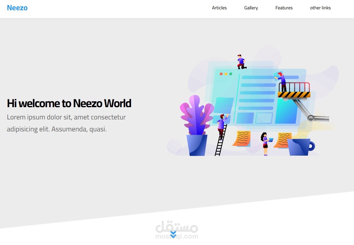 تصميم وبرمجة صفحات هبوط عصرية باستخدام HTML, CSS, JavaScript